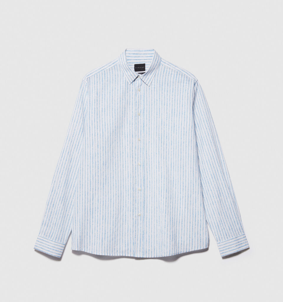 Regular fit printed shirt - men's regular fit shirts - Light Blue | Sisley image number 6